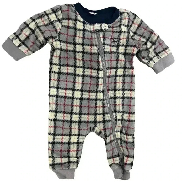 Baby The Black Dog Plaid Fleece Size 9 Months - Picture 1 of 4